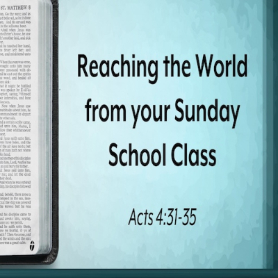 episode “Reaching the World from Your Sunday School Class”-Acts 4:31-35-Mike Stone, Senior Pastor artwork