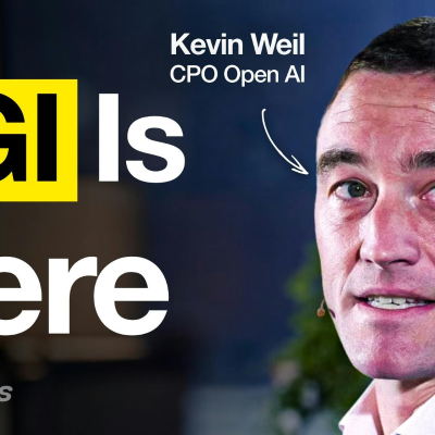episode Open AI's Head of Product on the AI Race, Google & the Reality of AGI w/ Kevin Weil & David Blundin | EP #189 artwork