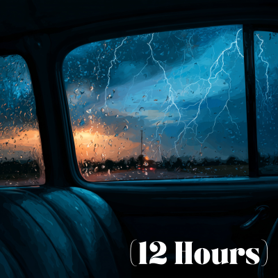 episode Rainy Drive with Distant Thunder (No Windshield Wipers Running) | Sleep Sound (12 Hours) artwork