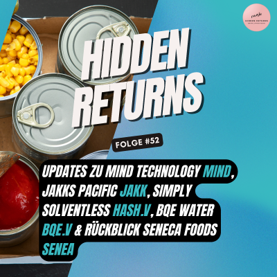 episode #52 - Updates zu Mind Technology, Jakks Pacific, Simply Solventless, BQE Water & Rückblick Seneca Foods artwork