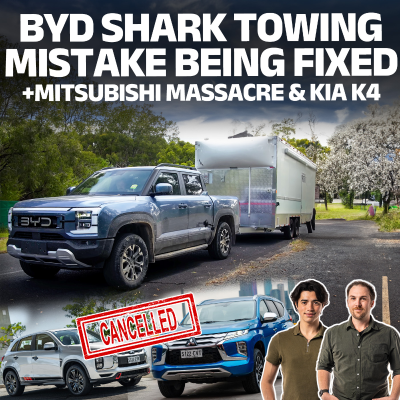 episode BYD Shark 6 towing issue, Mitsubishi massacre & Kia K4 | The CarExpert Podcast artwork