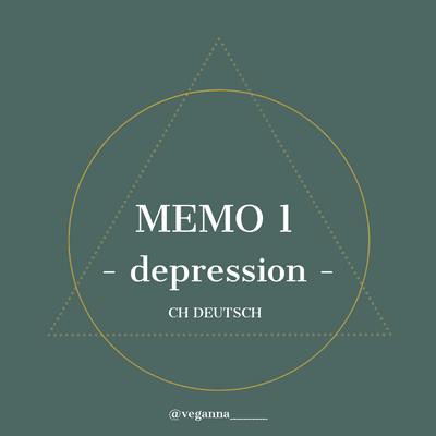 episode MEMO 1 - depression - CH DEUTSCH artwork