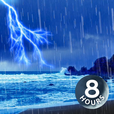episode HUGE Thunderstorm with Ocean Sounds for Deep Sleep | 8 Hours artwork