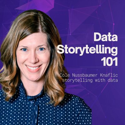 episode Data Storytelling 101 w. Cole Nussbaumer Knaflic artwork