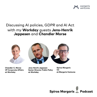 episode Discussing AI policies, GDPR and AI Act with my Workday guests Jens-Henrik Jeppesen and Chandler Morse artwork