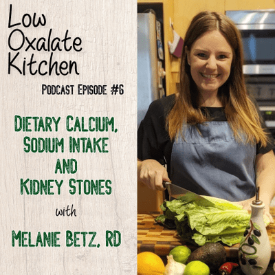 episode #6 Dietary Calcium, Sodium Intake and Kidney Stones - Melanie Betz MS, RD, CSR, CSG artwork