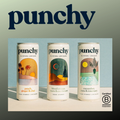 episode Punchy, the new all natural adult soft drink with a splash of Vitamin D artwork