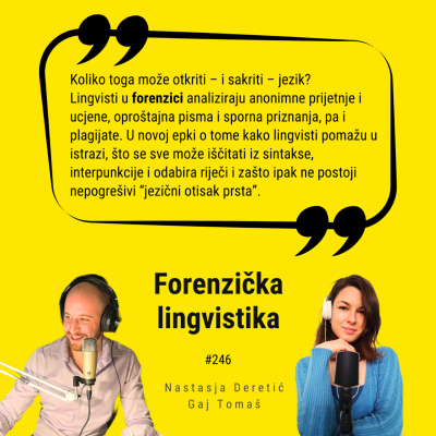 episode Ep. #246 – Forenzička lingvistika artwork