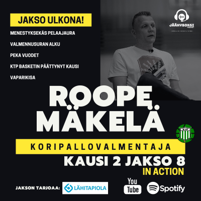 episode Jäähyboksi S2E8: KTP-Basket päävalmentaja Roope Mäkelä artwork