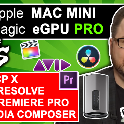 episode Blackmagic eGPU Pro & 2018 Mac Mini vs. FCPX, Adobe Premiere Pro, DaVinci Resolve, and Avid Media Composer artwork