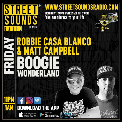 episode Streetsounds BoogieWonderland Show 3 Part 1 4th April 11pm to 1am Robbie Casa Blanco artwork