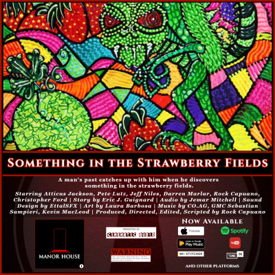 episode 32. Something in the Strawberry Fields artwork
