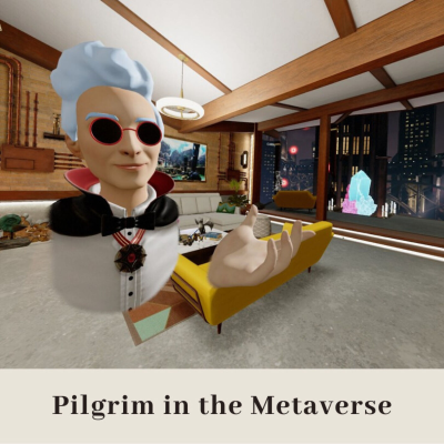 Kansikuva näyttelystä Pilgrim in the Metaverse