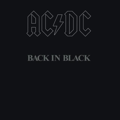 episode Back in Black de AC/DC. 45º Aniversario. Luto riguroso por Bon Scott. artwork
