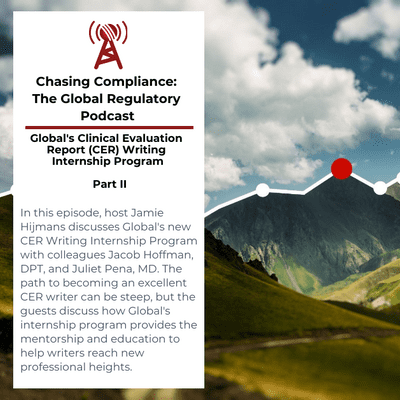 episode Overview of Global's CER Internship and Stories of Entering Regulatory Writing - Part 2 with Jacob Hoffman and Juliet Peña artwork