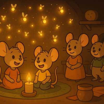 episode Lichterabend bei Familie Maus | „Gute Nacht“-Geschichte artwork