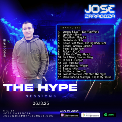 episode 181: Jose Zaragoza - The Hype Sessions Volume # 181 artwork