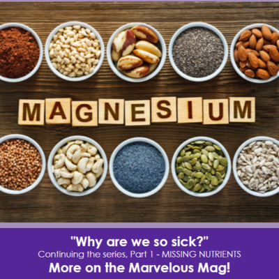 episode Why are we so sick? Continuing the series, Part 1 - MISSING NUTRIENTS More on the Marvelous Mag! artwork