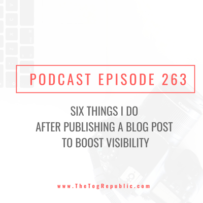 episode 263: Six Things I Do After Publishing A Blog Post to Boost Visibility artwork