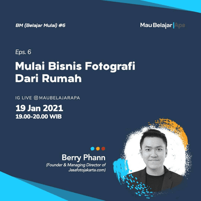 episode Belajar Mulai #6 - Mulai Bisnis Fotografi Dari Rumah artwork