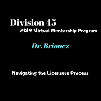 episode Div 45 Virtual Mentorship: Navigating Licensure artwork