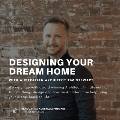 episode Designing your dream home 🏡- Making the most of your block ✨, balancing design and functionality 🎨and how an architect can help you realise it all with Tim Stewart artwork