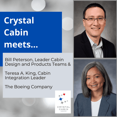episode Crystal Cabin meets…Bill Peterson & Teresa King - Episode 4 – Cabin innovation product development & testing at The Boeing Company artwork