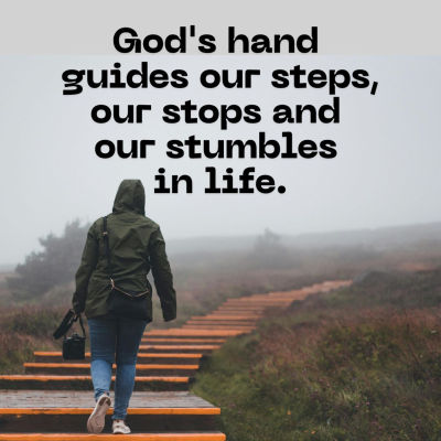 episode God's hand guides our steps, our stops and our stumbles in life artwork