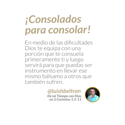 episode Consolados para consolar - De mi Tiempo con Dios en 2 Corintios 1:1-11 artwork