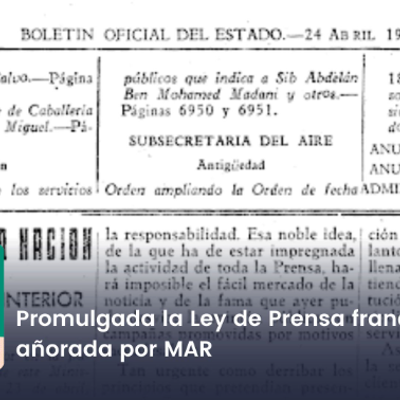 episode Acontece que no es poco | Promulgada la Ley de Prensa franquista, añorada por MAR artwork