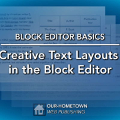 episode Creative Text Layouts in the Block Editor artwork