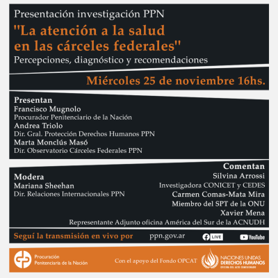 episode "La atención a la salud en las cárceles federales. Percepciones, diagnóstico y recomendaciones" Resumen de la exposición de la investigación artwork