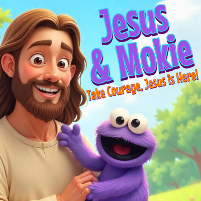 episode Jesus and Mokie in "Take Courage, Jesus is Here!" artwork