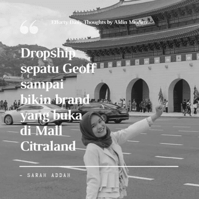episode Sarah Squirrel - Dropship sepatu Geoff hingga bikin brand yang buka di Citraland artwork