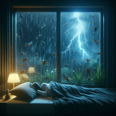 episode 436. Soothing Rainfall Melody: Thunder Whispers & Crickets Chorus for Deep Slumber (9 Hours) artwork