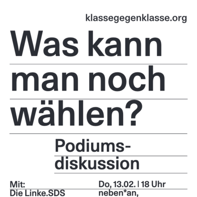 episode Was kann man noch wÀhlen? Podiumsdiskussion gegen Rechtsruck und Krieg artwork