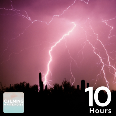 episode Rain and Thunder with Crickets | Desert Night Thunderstorm Sounds (10 Hours) artwork