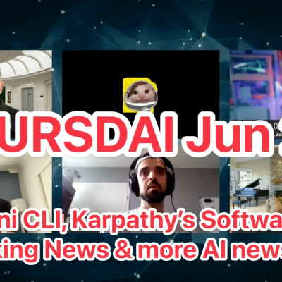 episode 📅 ThursdAI - Jun 26 - Gemini CLI, Flux Kontext Dev, Search Live, Anthropic destroys books, Zucks superintelligent team & more AI news artwork