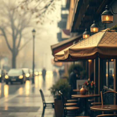 episode Rainy Street Cafe - 10 Hours Sleep Sound artwork