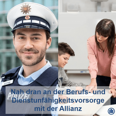 Nah dran an der Berufs- und Dienstunfähigkeitsvorsorge mit der Allianz