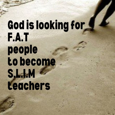 episode God is looking for F.A.T people to become S.L.I.M teachers artwork