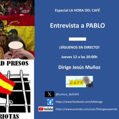 episode Especial #LaHoradelCAFE Entrevista a Pablo, portador de la bandera de España con águila de San Juan artwork