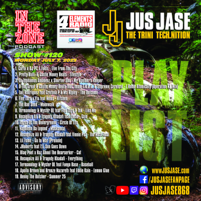 episode Episode 120: In The Zone Podcast with Jus Jase on 4 Elements Radio - 07-07-25 artwork