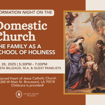 episode The Domestic Church: The Family as a School of Holiness | October 2025 Formation Night artwork