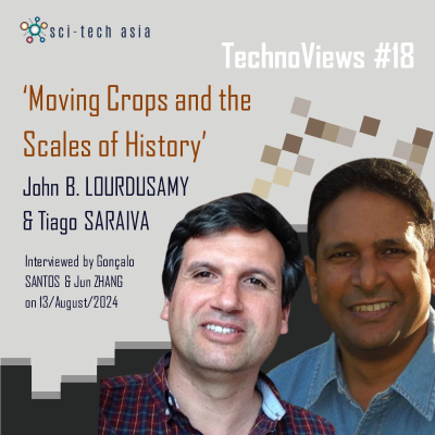 episode TechnoViews #18 'Moving Crops and the Scales of History’ | Francesca Bray, Barbara Hahn, John B. Lourdusamy, and Tiago Saraiva artwork
