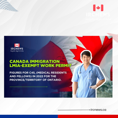episode Canada Immigration LMIA-Exempt Work Permit figures for C45, (Medical residents and fellows) in 2022 for the province/territory of Ontario. artwork