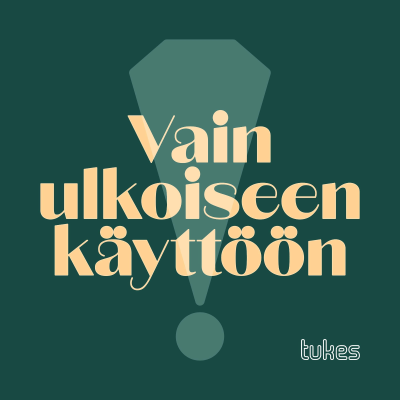 Vain ulkoiseen käyttöön