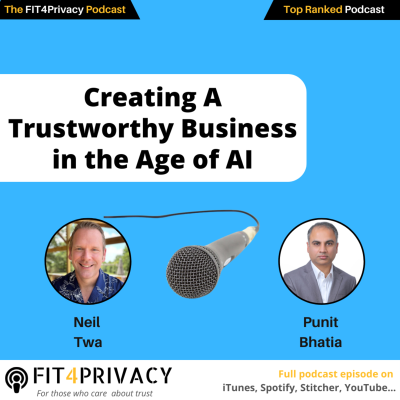 episode Creating A Trustworthy Business with Neil Twa and Punit Bhatia in the FIT4PRIVACY Podcast E142 S06 artwork