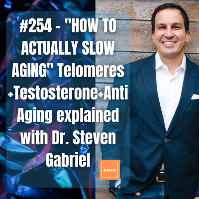 episode #254 - "HOW TO ACTUALLY SLOW AGING" Telomeres +Testosterone+Anti Aging explained with Dr. Steven Gabriel artwork