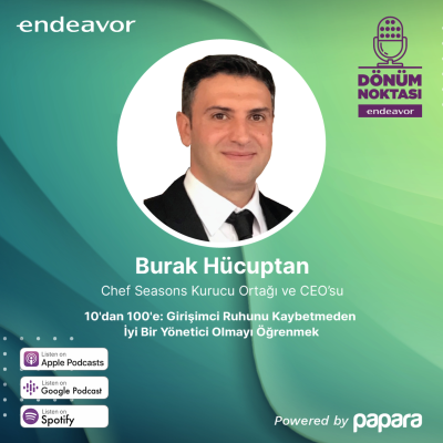 episode Dönüm Noktası: Burak Hücuptan / Girişimci Ruhunu Kaybetmeden İyi Bir Yönetici Olmayı Öğrenmek artwork